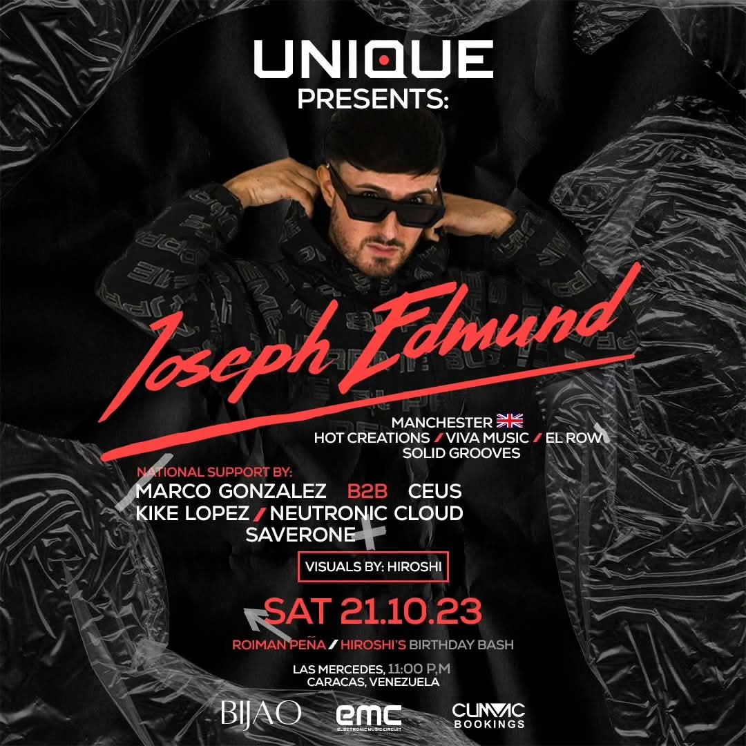 UNIQUE Caracas – Joey Daniel Tech House Venezuela Edición 03